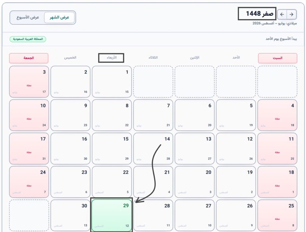 12 أغسطس 2026 كم يوافق هجري