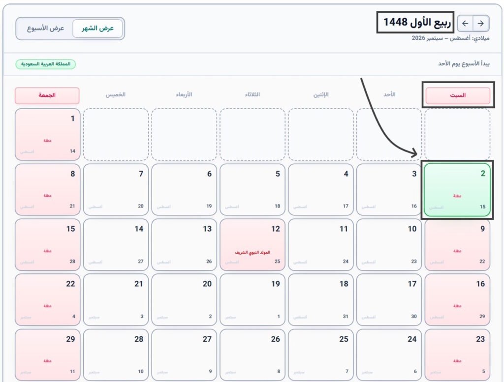15 أغسطس 2026 كم يوافق هجري