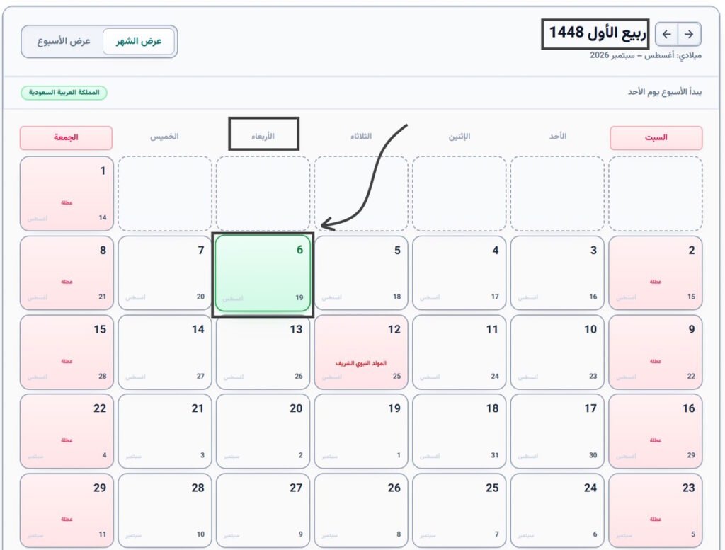 19 أغسطس 2026 كم يوافق هجري