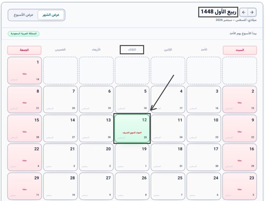 25 أغسطس 2026 كم يوافق هجري