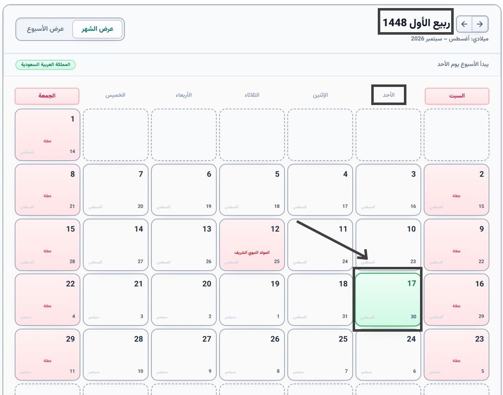 30 أغسطس 2026 كم يوافق هجري