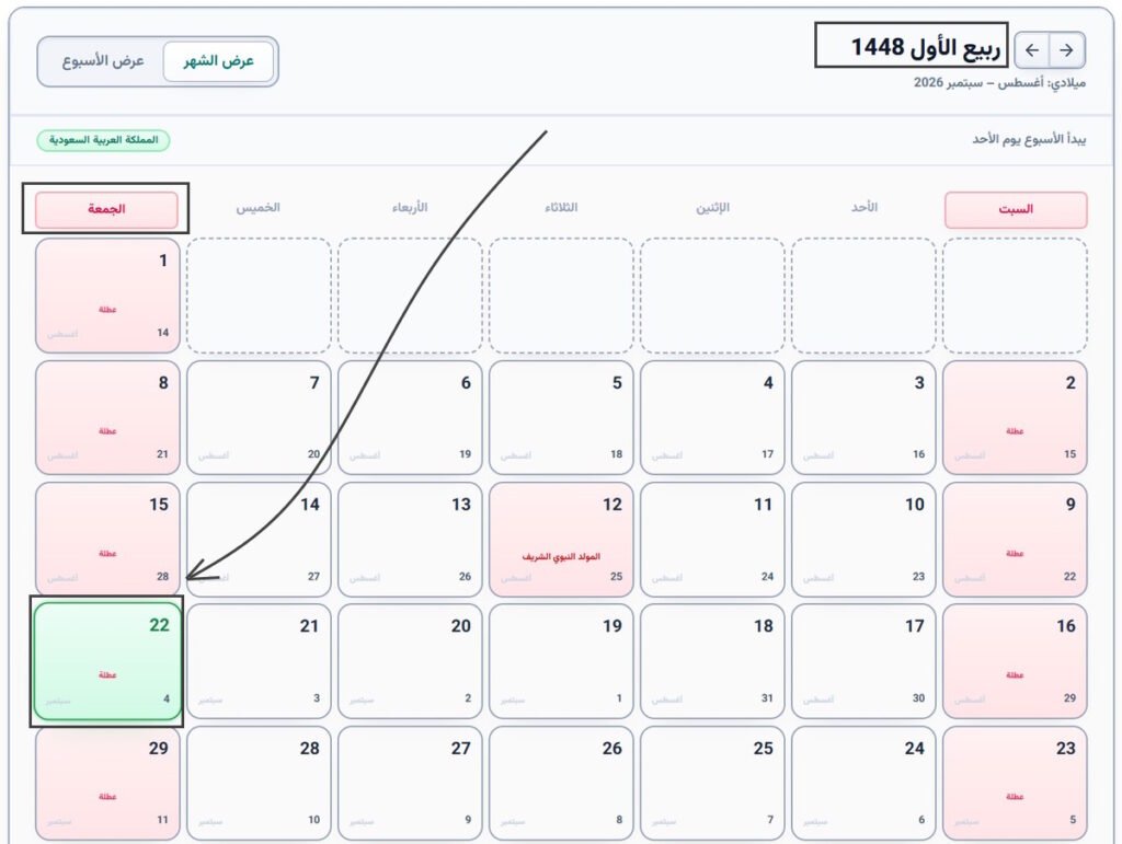 4 سبتمبر 2026 كم يوافق هجري